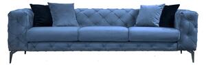 Dizajnová 3-miestna sedačka Rococo 237 cm modrá