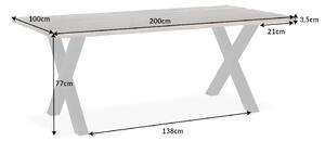 Jedálenský stôl REGESIS 200 cm - akácia, hnedá