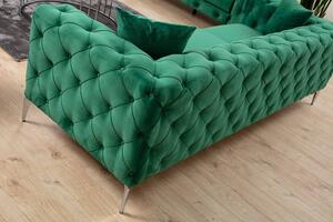 Dizajnová 3-miestna sedačka Rococo 237 cm zelená