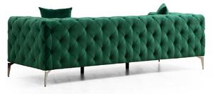 Dizajnová 3-miestna sedačka Rococo 237 cm zelená