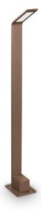 Ideal lux 326726 OUTDOOR AGOS vonkajšie stojanové svietidlo/stĺpik LED V800mm 6,5W 670/560lm 3000K IP54 kávová
