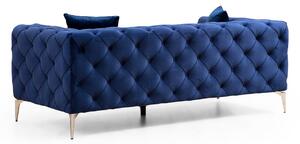 Dizajnová sedačka Rococo 197 cm tmavomodrá