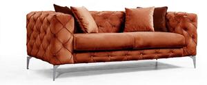 Dizajnová sedačka Rococo 197 cm oranžová