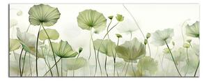 Obraz na plátne Zelené listy lotosu