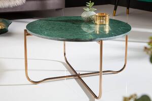 Konferenčný stolík NOBL 62 cm - zelená, zlatá II. akosť