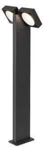 RABALUX 77102 Telde vonkajšie stojanové svietidlo/stĺpik LED V750mm 14W/900lm 3000K IP54 antracit, priehľadná