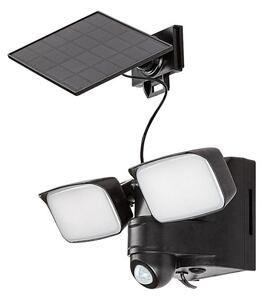 RABALUX 77091 Leszno solárne svietidlo/reflektor so senzorom LED 10W/800lm 4000K IP54 čierna, biela