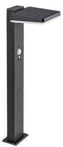 RABALUX 77079 Lasset solárne stojanové svietidlo/stĺpik so senzorom LED V500mm 4,4W/200lm 4000K IP54 čierna, biela