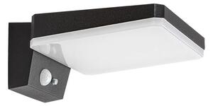 RABALUX 77078 Lasset solárne nástenné svietidlo so senzorom LED 4,4W/200lm 4000K IP54 čierna, biela