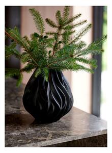 Čierna porcelánová váza Morsø Flame, výška 23 cm