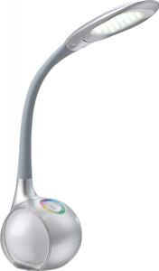 Globo 58279 LED stolná lampa Tarron 1x5W | 280L | 5500K | RGB - dotykový stmievač, osvetlený podstavec, fixácia farby, šedá