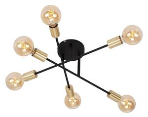 Briloner 3868-065 - LED Prisadený luster BLACK STEEL 6xE27/60W/230V