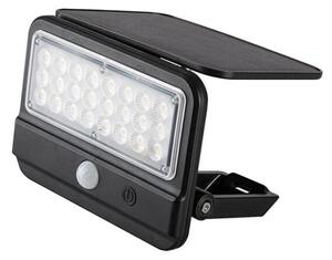 RABALUX 77040 Flaxton solárne nástenné svietidlo so senzorom LED 7W/700lm 4000K IP54 čierna, priehľadná