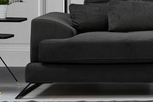 Dizajnová rohová sedačka Heimana 308 cm antracitová - pravá