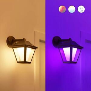 Philips Wiz Colors 8720169076181 Outdoor Wall light vonkajšie nástenné svietidlo LED 9,5W/900lm 2700-5000K+RGB IP44 čierna