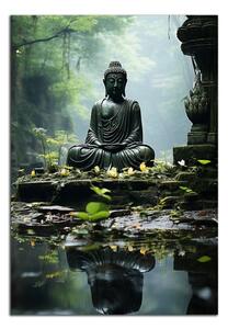 Moderný obraz Budha a džungľa