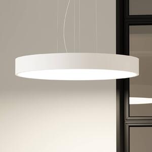 Arcchio LED závesná lampa Noabelle, Ø 80 cm, biela, kov, Biela / opálová, Kuchyňa, kov, Moderný, Závesné svietidlo