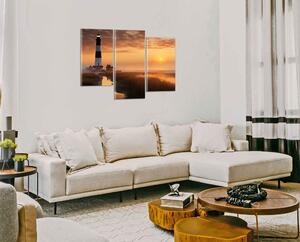 Obraz na plátne Maják pri západe slnka