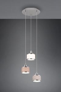 TRIO 311630306 KAPRUN závesné svietidlo D290mm 3xE14 chrómová, šedá, béžová, biela