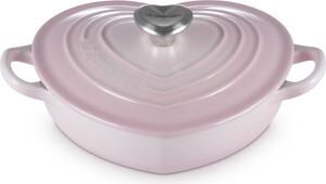Pekáč Heart liatina 20 cm svetloružový