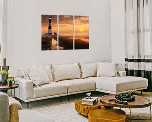 Obraz na plátne Maják pri západe slnka