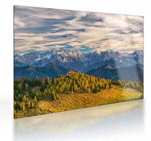 Sklenený obraz - horská panorama (70x50 cm)