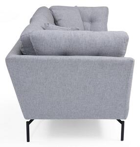 Dizajnová 3-miestna sedačka Basiano 214 cm sivá