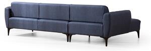 Dizajnová rohová sedačka Beasley 270 cm modrá - ľavá