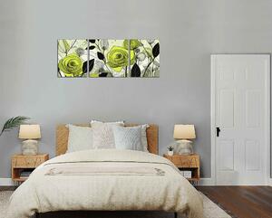 Obraz na plátne Abstrakcia zelených kvetov