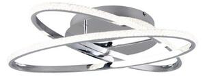 TRIO Reality R67802106 LANE stropné svietidlo SMD LED 27W/3500lm 4000K chrómová, priehľadná, krištáľový efekt, switchdimmer