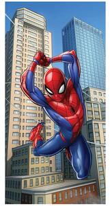 Bavlnená plážová osuška Spiderman - motív Medzi mrakodrapmi - 100% bavlna - 70 x 140 cm