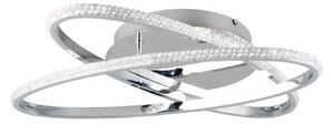 TRIO Reality R67802106 LANE stropné svietidlo SMD LED 27W/3500lm 4000K chrómová, priehľadná, krištáľový efekt, switchdimmer
