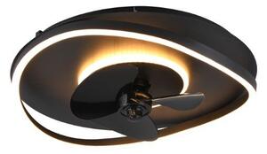 TRIO Reality R67393132 SORTLAND stropné svietidlo s ventilátorom SMD LED D500mm 30W/3500lm 2700-6500K čierna matná, biela, stmievateľné, diaľkový ovládač