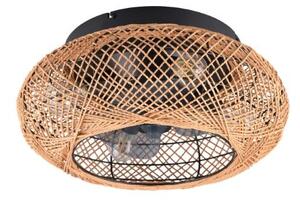 TRIO Reality R67302126 LILLESAND stropné svietidlo s ventilátorom 4xE27 D500mm čierna, béžové