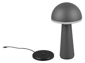 TRIO Reality R57716142 FUNGO vonkajšia stolná lampa SMD LED V310mm 2W/200lm 3000+4000+6500K IP54 antracitová, čierna, nabíjateľná batéria, USB-C port, nabíjacia stanica