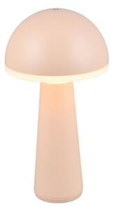 TRIO Reality R57716166 FUNGO vonkajšia stolná lampa SMD LED V310mm 2W/200lm 3000+4000+6500K IP54 piesková, čierna, nabíjateľná batéria, USB-C port, nabíjacia stanica