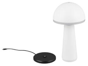 TRIO Reality R57716131 FUNGO vonkajšia stolná lampa SMD LED V310mm 2W/200lm 3000+4000+6500K IP54 biela matná, čierna, nabíjateľná batéria, USB-C port, nabíjacia stanica
