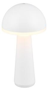 TRIO Reality R57716131 FUNGO vonkajšia stolná lampa SMD LED V310mm 2W/200lm 3000+4000+6500K IP54 biela matná, čierna, nabíjateľná batéria, USB-C port, nabíjacia stanica