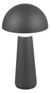 TRIO Reality R57716142 FUNGO vonkajšia stolná lampa SMD LED V310mm 2W/200lm 3000+4000+6500K IP54 antracitová, čierna, nabíjateľná batéria, USB-C port, nabíjacia stanica
