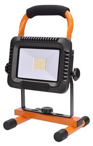 SOLIGHT LED reflektor 20W, prenosný, nabíjací, 1600lm, oranžovo-čierny