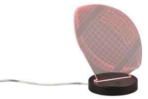 TRIO Reality R52821132 FOOTBALL dekoračná stolná lampička SMD LED V210mm 3,2W/250lm 3000K čierna matná