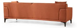 Dizajnová 3-miestna sedačka Dellyn 212 cm oranžová