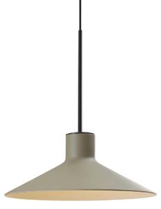 Bover LED závesná lampa Platet, čierna/olivovo sivá, Ø 20 cm