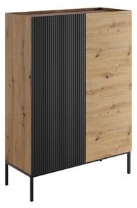 Mirjan24 Skrinka Zulek 100 2D, Farby: dub artisan / dub artisan + čierna 5903211407529