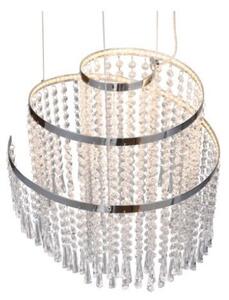 TRIO Reality R37341106 POMP závesné svietidlo SMD LED D380mm 30W/4300lm 2700-6500K chrómová, priehľadná, stmievateľné, diaľkový ovládač