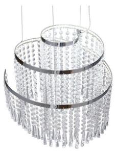 TRIO Reality R37341106 POMP závesné svietidlo SMD LED D380mm 30W/4300lm 2700-6500K chrómová, priehľadná, stmievateľné, diaľkový ovládač