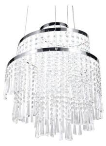 TRIO Reality R37341106 POMP závesné svietidlo SMD LED D380mm 30W/4300lm 2700-6500K chrómová, priehľadná, stmievateľné, diaľkový ovládač
