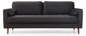 Dizajnová 3-miestna sedačka Jarmaine 215 cm čierna
