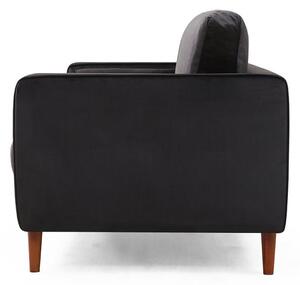 Dizajnová 3-miestna sedačka Jarmaine 215 cm čierna
