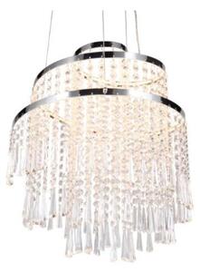 TRIO Reality R37341106 POMP závesné svietidlo SMD LED D380mm 30W/4300lm 2700-6500K chrómová, priehľadná, stmievateľné, diaľkový ovládač